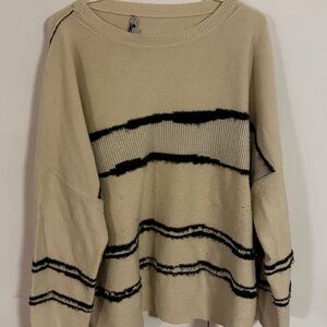 All Saints Cream Knit Sweater